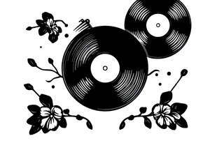 vinyl record tattoo idea