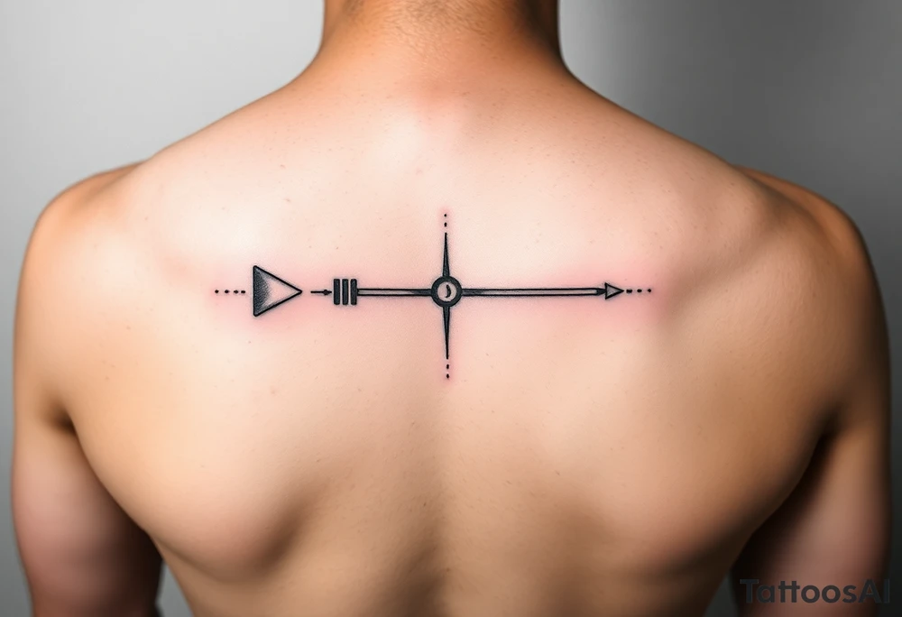 Line tattoo of play, pause, stop rewind, with mental and spiritual awareness. tattoo idea
