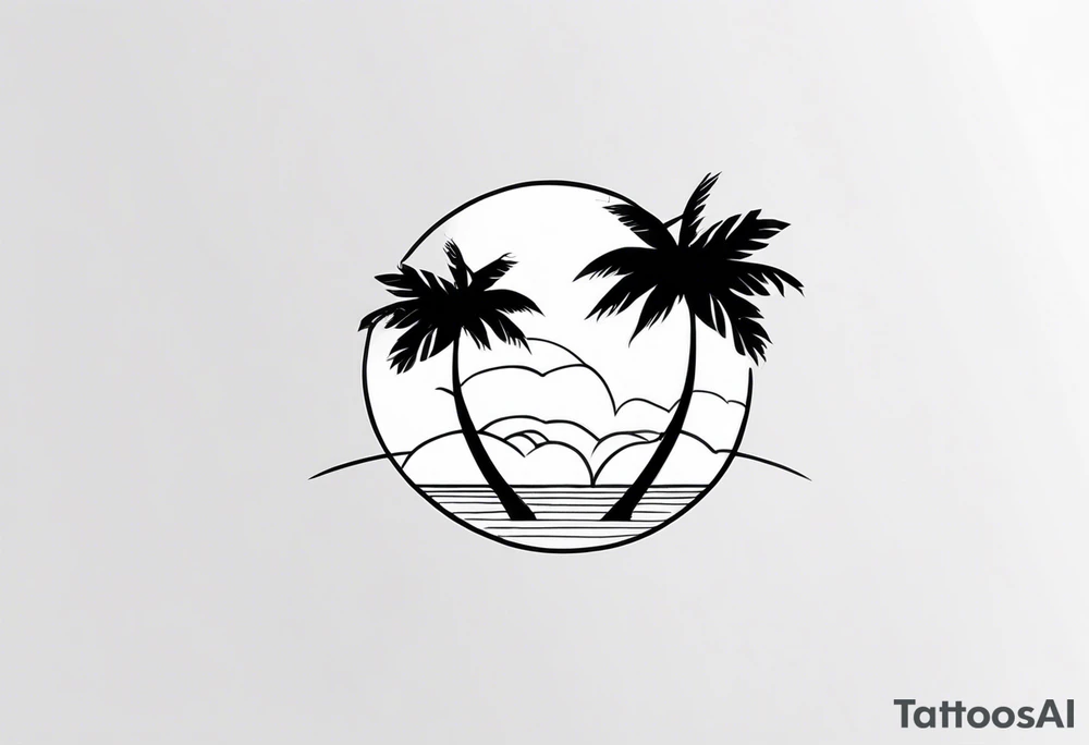 Just palm tattoo idea
