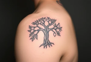 A mystical tree bearing much fruit tattoo idea