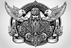 Valhalla word viking church tattoo idea