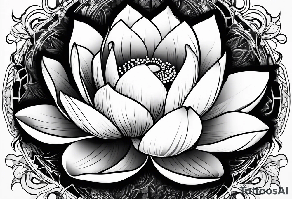 Lotus flower tattoo idea
