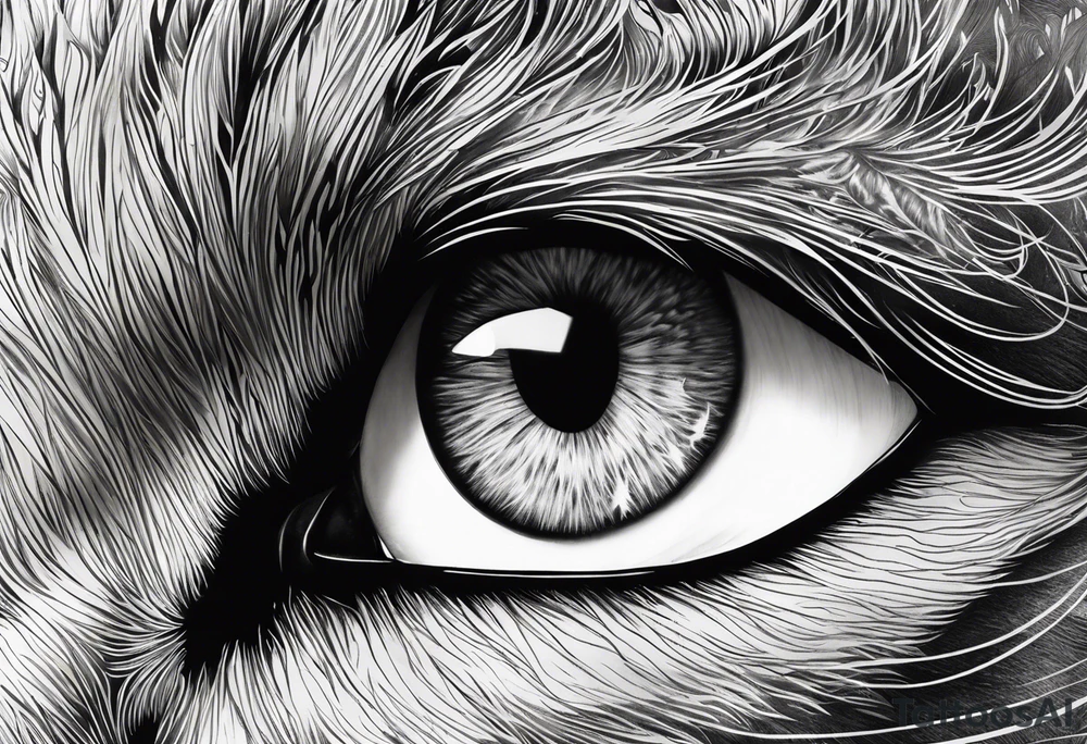 Feline eye tattoo idea