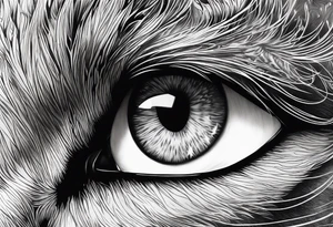 Feline eye tattoo idea