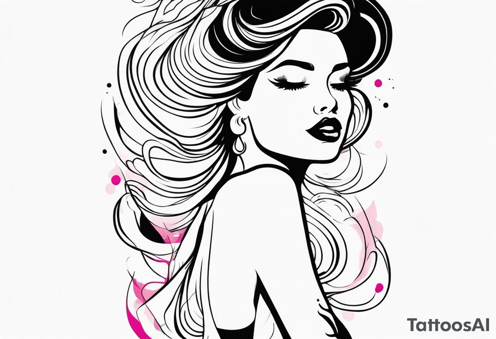 Minimalist vagina tattoo idea