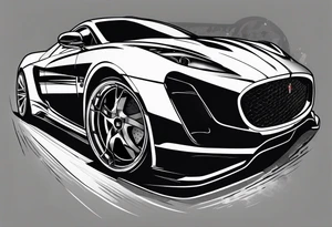 A Sportcar with Legs instead of wheels tattoo idea