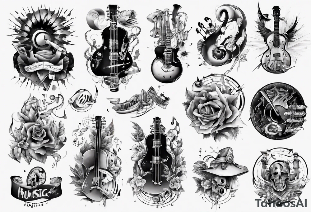 music band tattoo idea