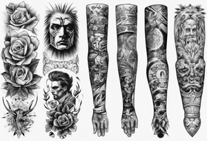 men’s arm sleeve, poland tattoo idea