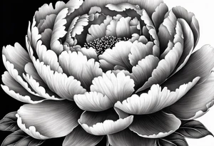 peony flower tattoo idea