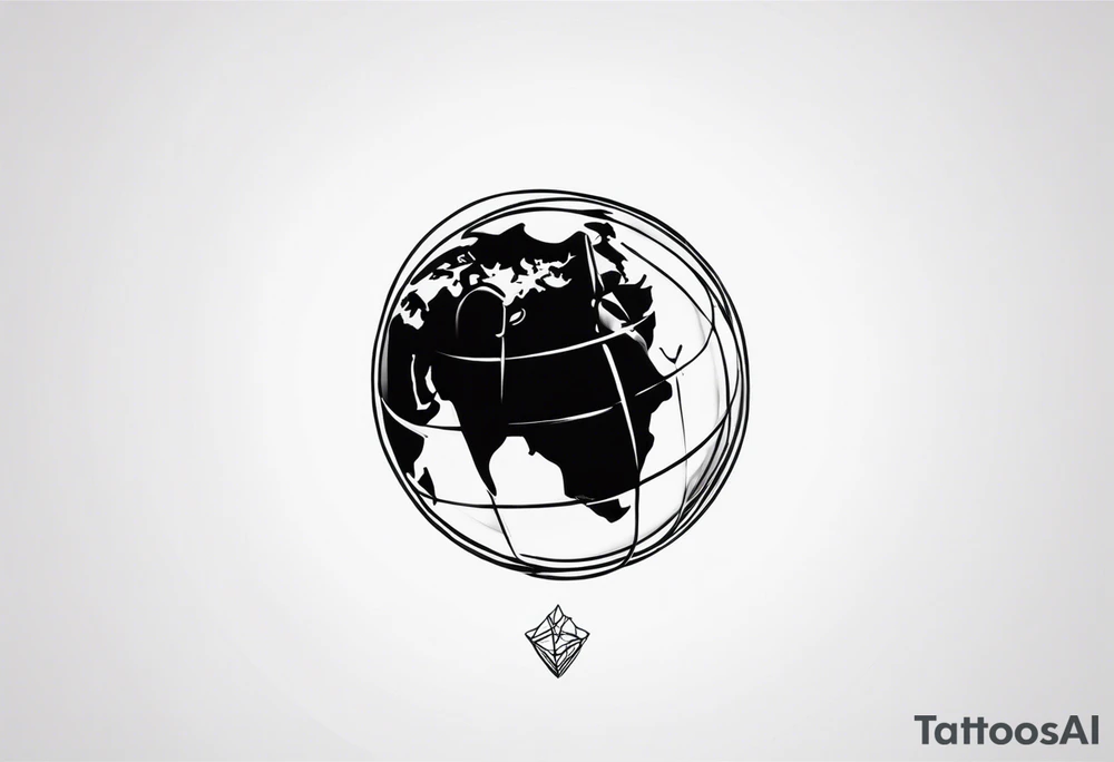 a minimalistic, very small, fine line tattoo symbolizing my love to travel the world and explore new cultures while also including a symbol of my roots, my family and friends, who I am very grateful for tattoo idea