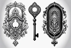 old key hole tattoo idea