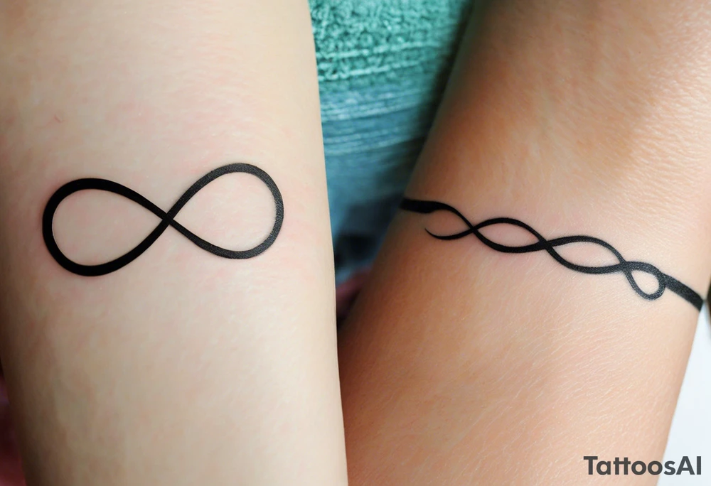 Eternity Symbol: A delicate, outlined infinity symbol as the foundation of the tattoo. 
Puzzle Piece: One small, outlined puzzle piece placed along one of the loops of the eternity symbol (typically on the lower curve or where the lines cross in the middle). 
Handwritten Text: Your sister’s words, “to my favorite sister,” can flow along the curve of the infinity symbol, following its shape. 

Positioned horizontally on your ankle for a balanced look. tattoo idea