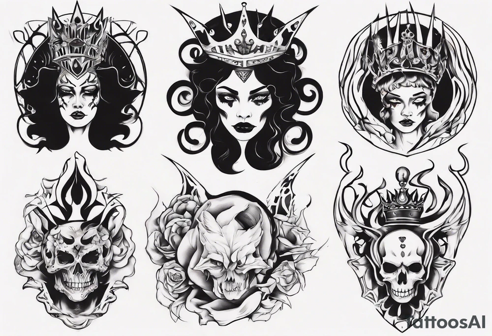 Queen of the underworld tattoo idea