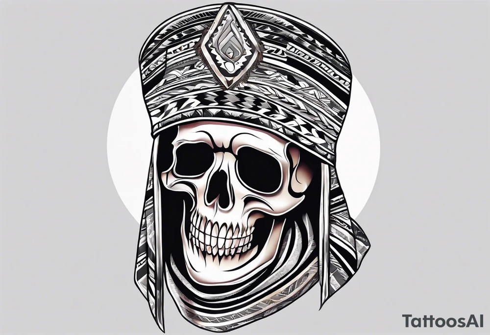 Ghost with sarape tattoo idea
