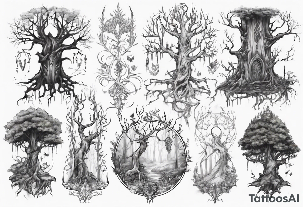 Elvish Forrest tattoo idea