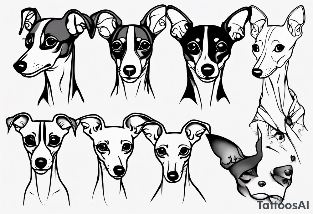 Italian greyhound tattoo idea