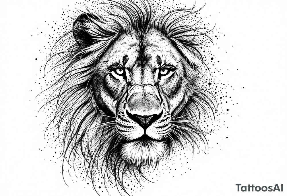 majestic lion tattoo idea