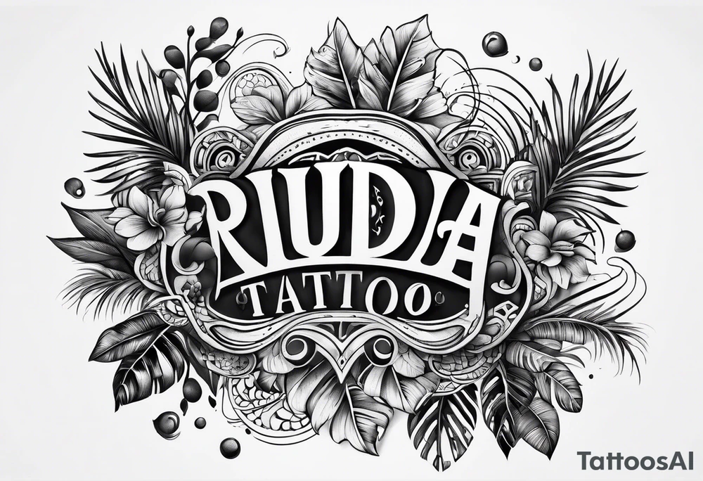 Pura vida letters tattoo idea
