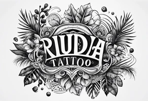 Pura vida letters tattoo idea