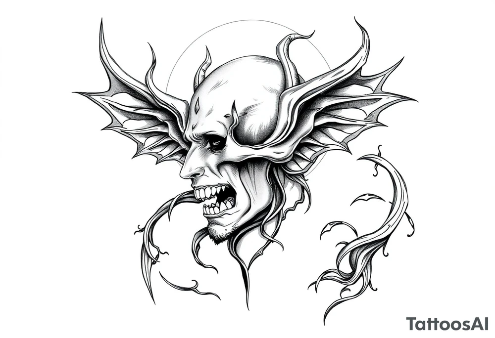 Reincarnation lust, men tattoo idea