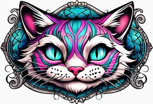 cheshire cat body tattoo idea