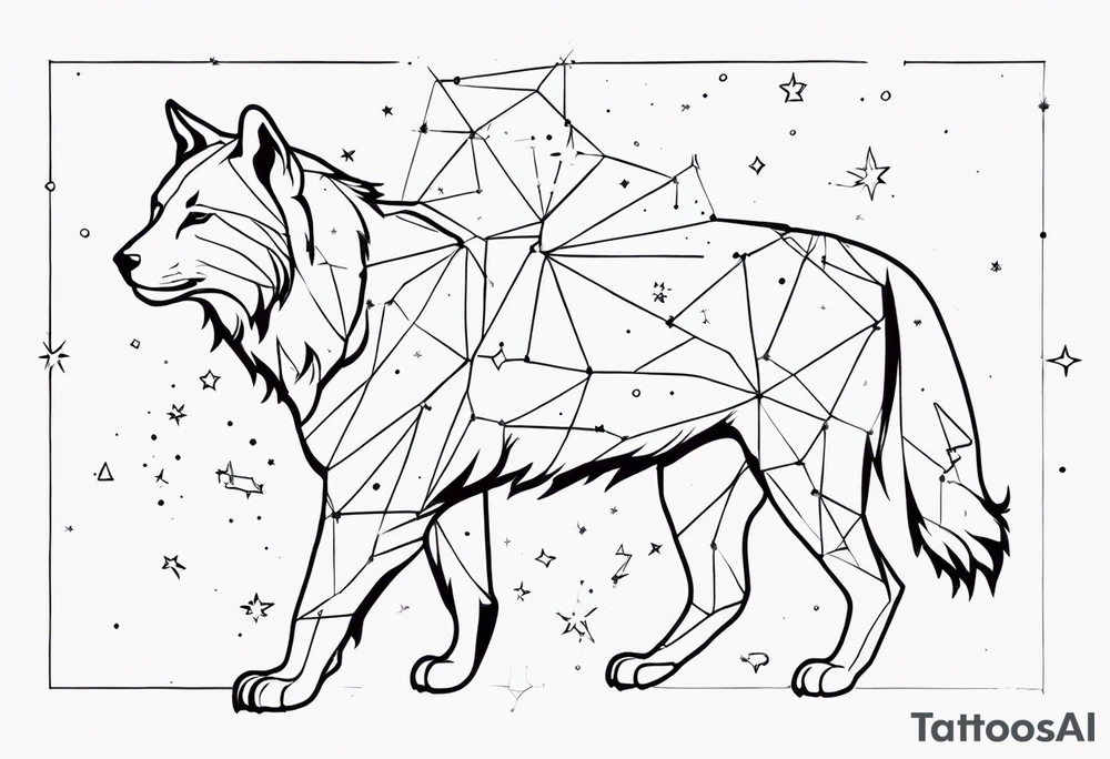 constellations Ursa Major plus Leo Minor plus Lynx in a galaxy tattoo idea