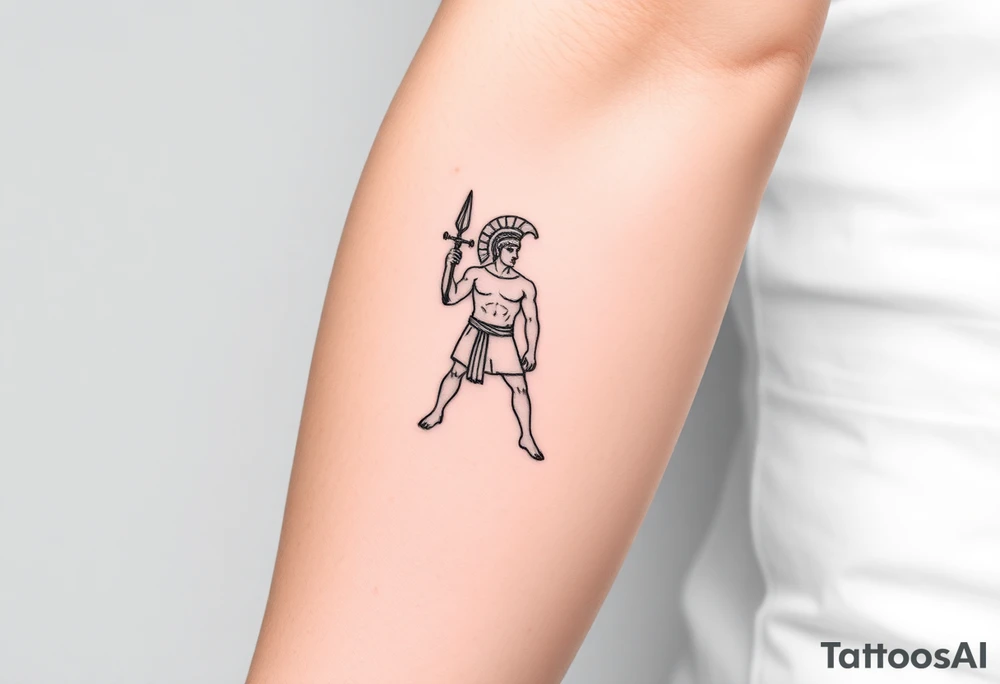 achilles the greek myth tattoo idea