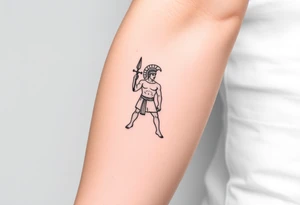 achilles the greek myth tattoo idea