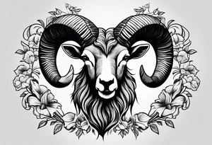 Just the horns from a ram tattoo idea