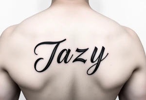 upper shooulder - Remembrance of a deceased best friend with the name Jazy incorporated tattoo idea