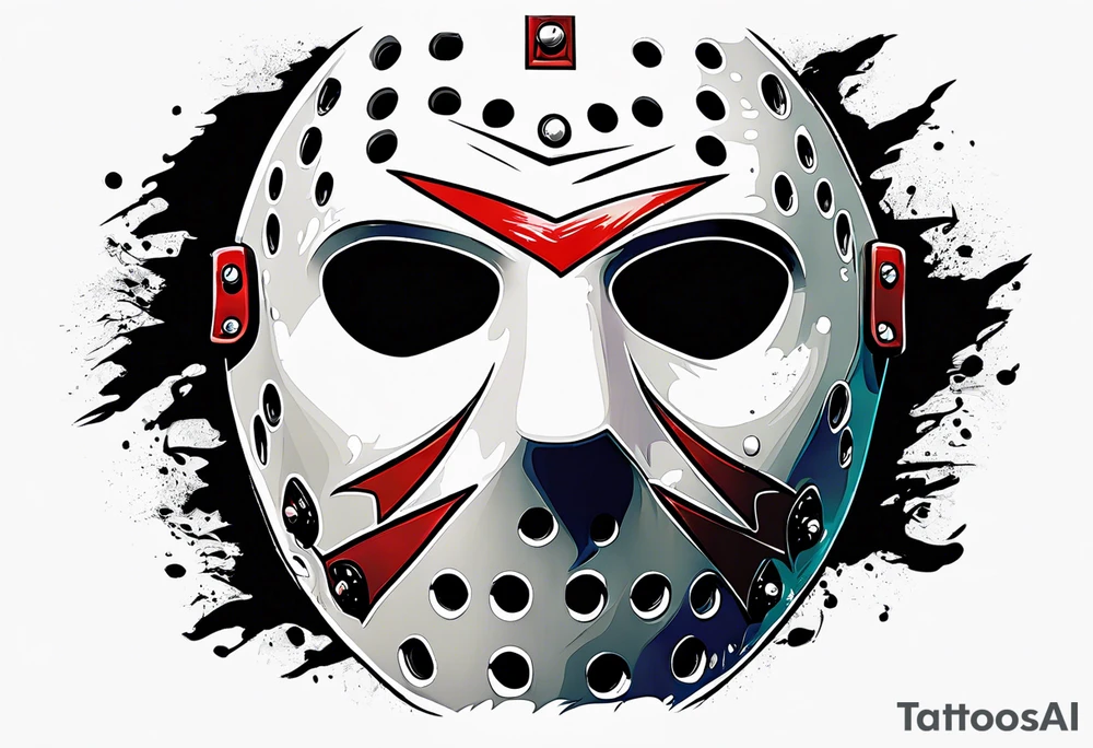 Friday the 13th Jason mask, horror, Japanese art tattoo idea