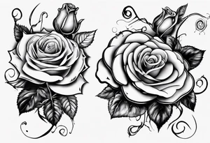 sound music roses disc jokey tattoo idea