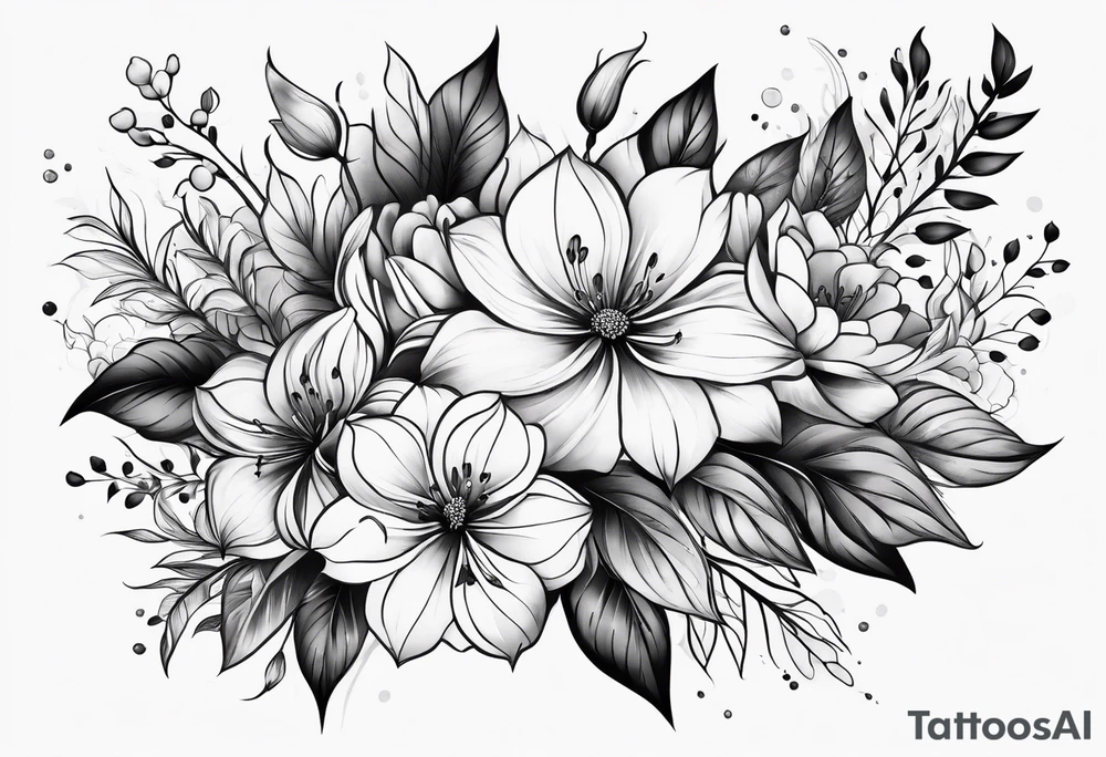 floral tattoo idea