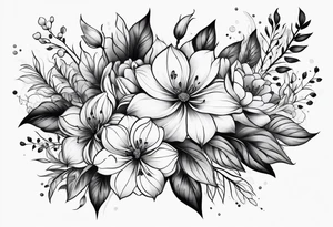 floral tattoo idea