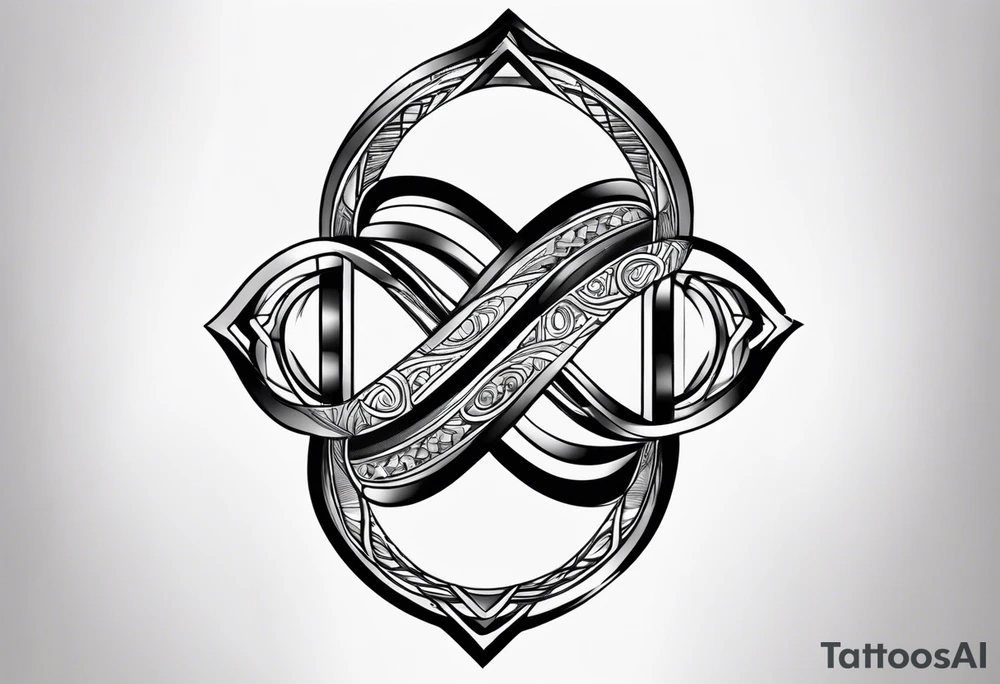 Infinity symbol with p d tattoo idea