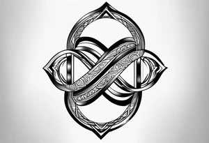 Infinity symbol with p d tattoo idea
