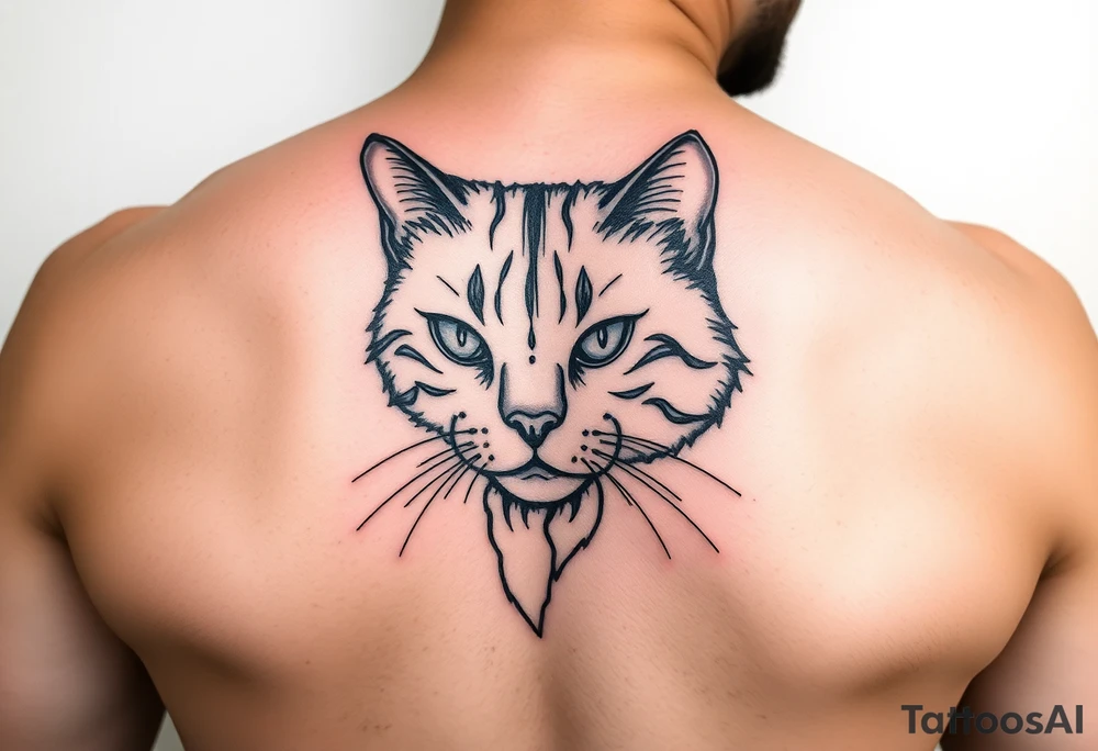 black cat tattoo idea