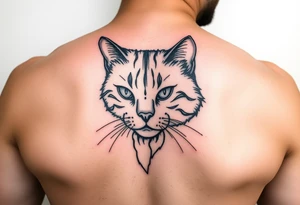 black cat tattoo idea