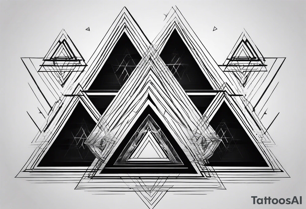 3 overlapping triangles tattoo idea