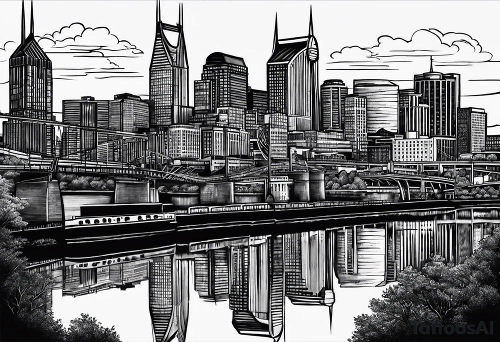 Nashville skyline tattoo idea