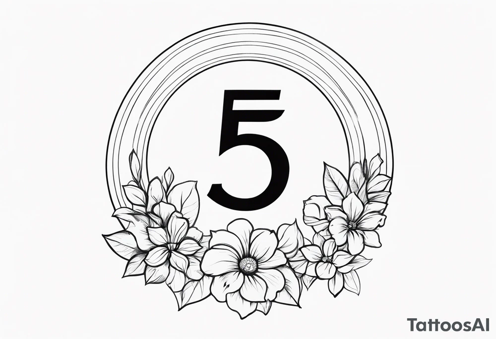 Number 5 with halo tattoo idea