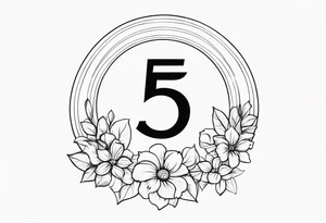 Number 5 with halo tattoo idea