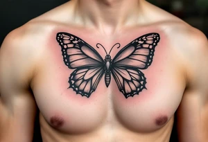 A bow tie that resembles a butterfly tattoo idea