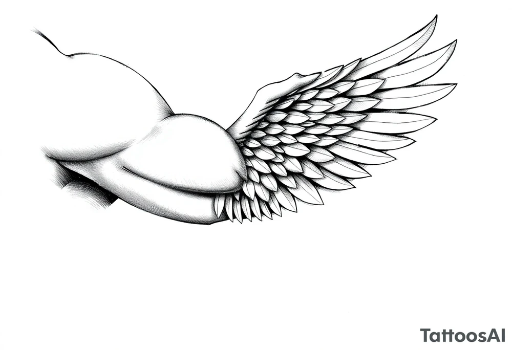 Shoulder Wing tattoo idea