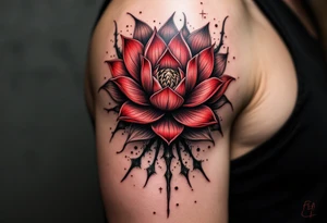 ideas with lotus, egyptian theme (make red and black) tattoo idea