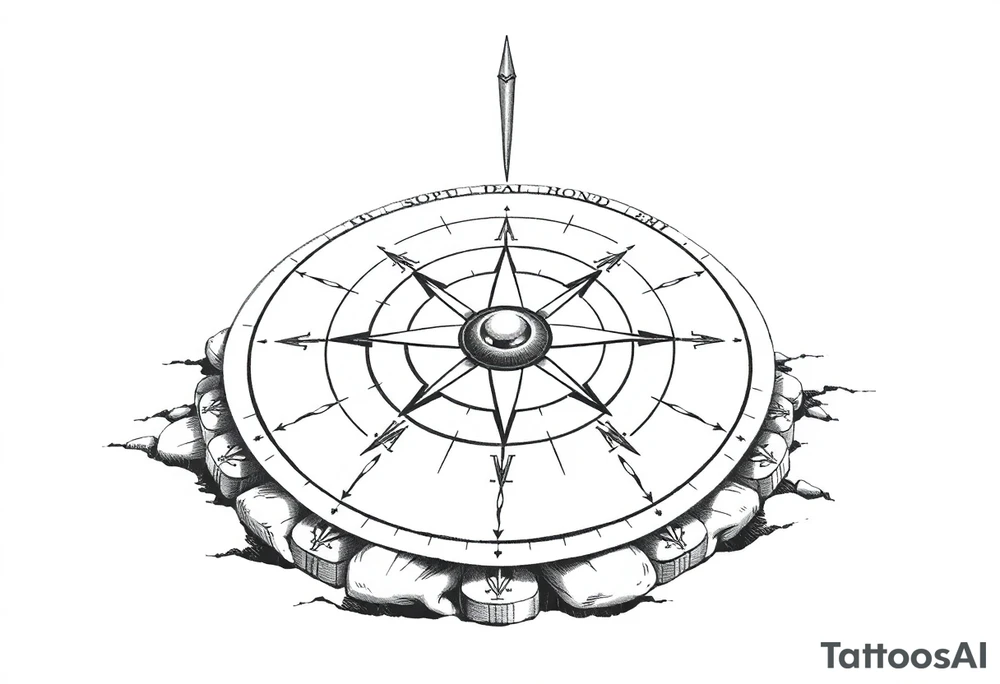 Sundial on the ground tattoo idea