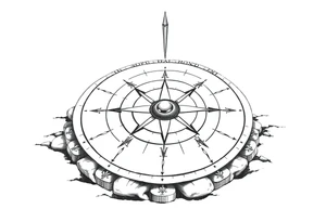 Sundial on the ground tattoo idea