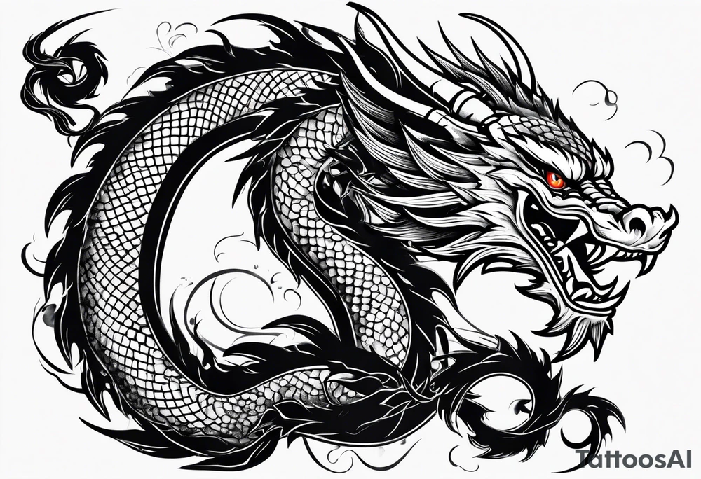 Japanese dragon tattoo idea