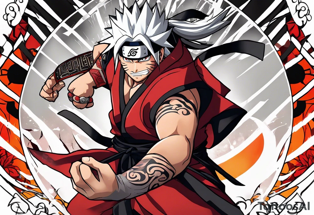 Sage mode jiraiya from the anime naruto tattoo idea
