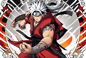 Sage mode jiraiya from the anime naruto tattoo idea
